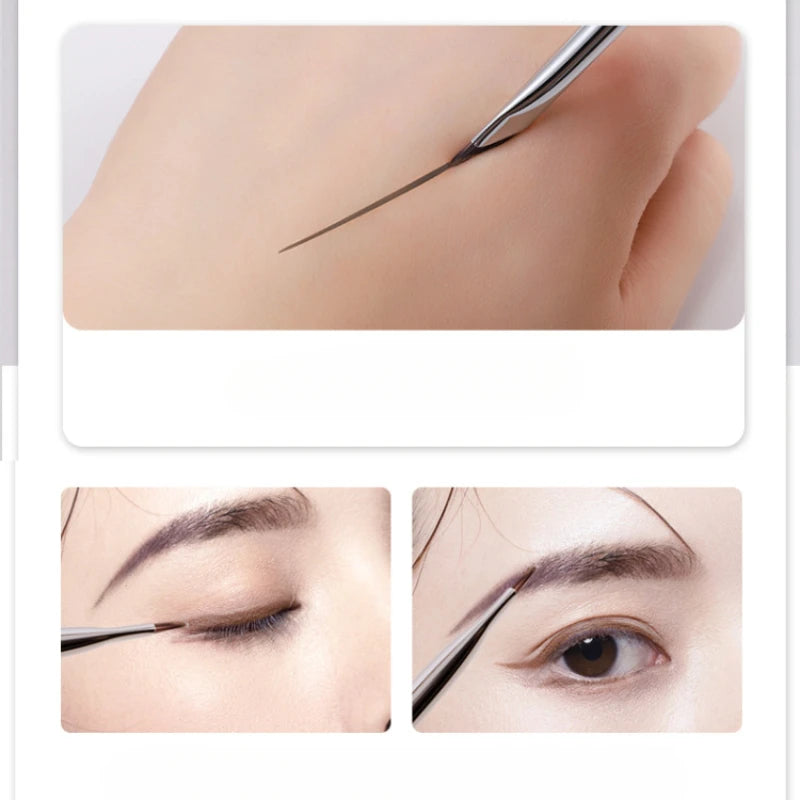 Ultra Thin Blade Eyeliner Brush Fine Angle Flat Eyebrow Brush Precise Detail Brush